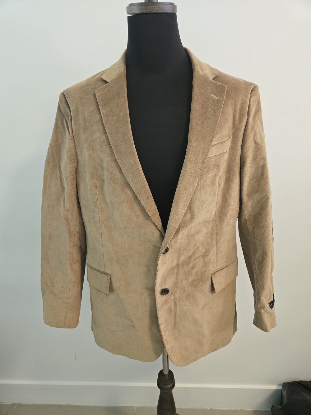 Stafford Men's Tan Corduroy Sport Coat 46R Classic Fit - Picture 3 of 14